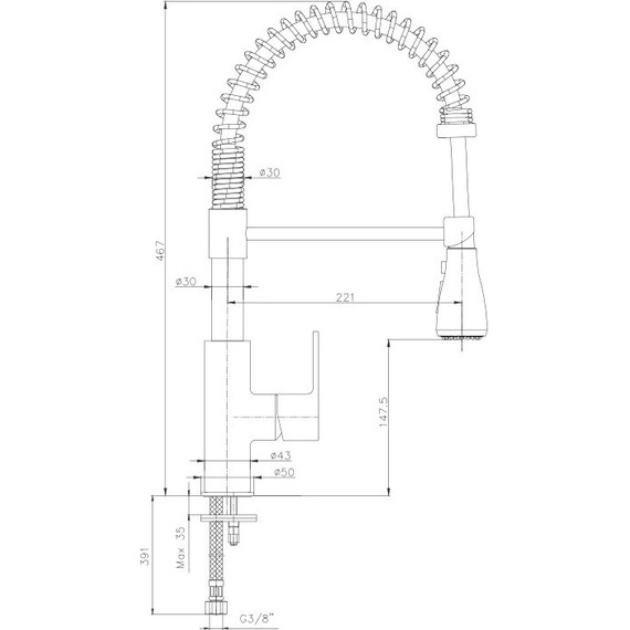 Смеситель для кухни E.C.A. Nita 102518106EX фото 6