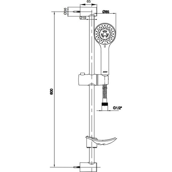 Душевой гарнитур E.C.A. Nita 102146025EX фото 4