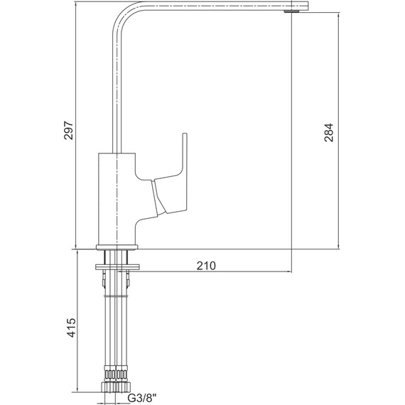 Смеситель для кухни E.C.A. Tiera 103518123EX, черный/хром - 5 Смеситель для кухни E.C.A. Tiera 103518123EX, черный/хром фото 5