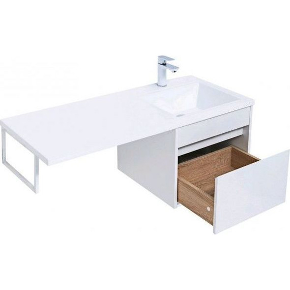 Тумба подвесная с раковиной-столешницей Aquanet Токио 110 см 236915 R, белый фото 5