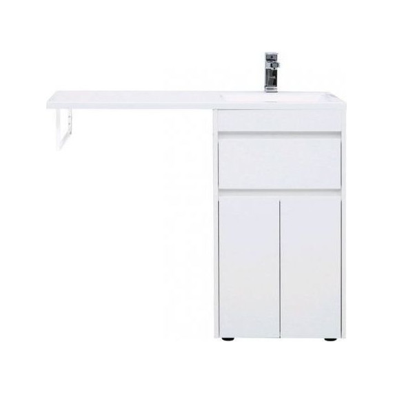 Тумба подвесная с раковиной-столешницей Aquanet Токио 110 см 236915 R, белый фото 8