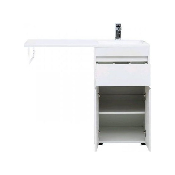 Тумба подвесная с раковиной-столешницей Aquanet Токио 110 см 236915 R, белый фото 9