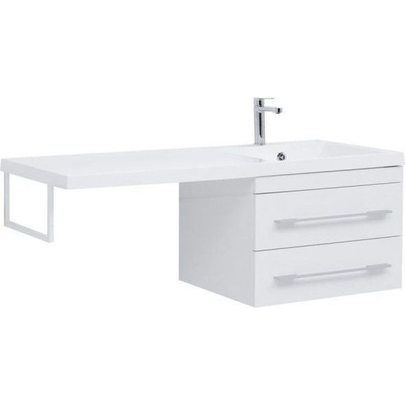 Тумба подвесная с раковиной-столешницей Aquanet Нота 120 см 171483 R, белый - 4 Тумба подвесная с раковиной-столешницей Aquanet Нота 120 см 171483 R, белый фото 4