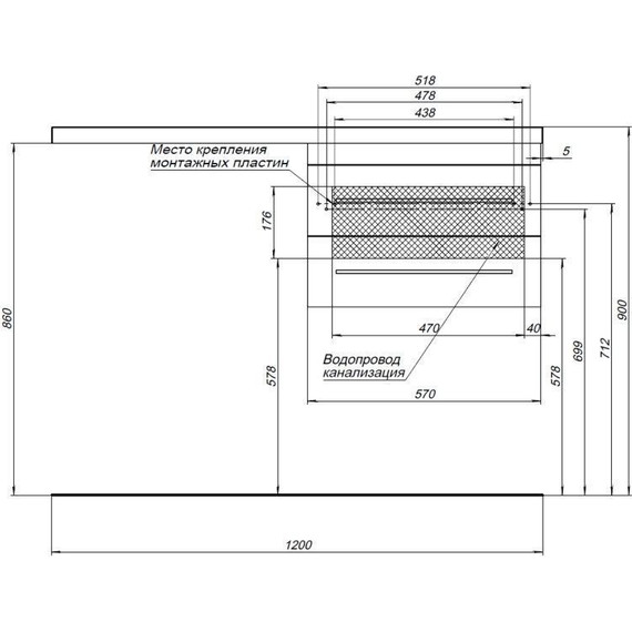 Тумба подвесная с раковиной-столешницей Aquanet Нота 120 см 171483 R, белый - 17 Тумба подвесная с раковиной-столешницей Aquanet Нота 120 см 171483 R, белый фото 17