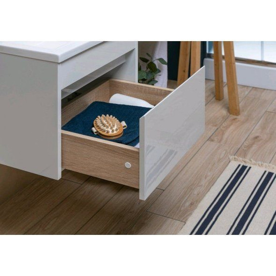 Тумба подвесная с раковиной-столешницей Aquanet Токио 110 см 236915 L, белый - 14 Тумба подвесная с раковиной-столешницей Aquanet Токио 110 см 236915 L, белый фото 14