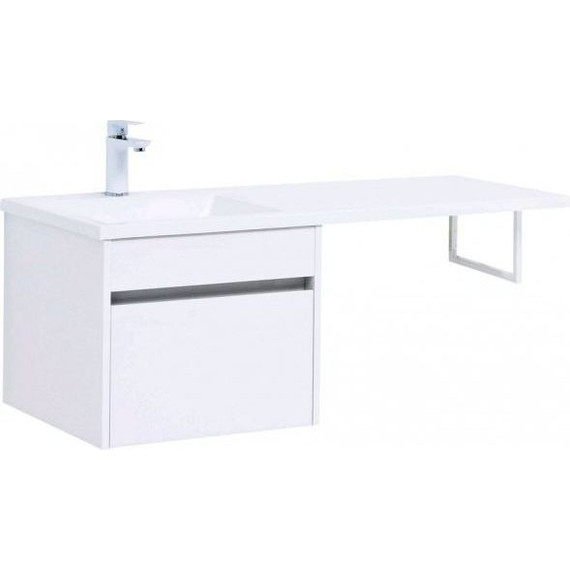 Тумба подвесная с раковиной-столешницей Aquanet Токио 110 см 236915 L, белый - 3 Тумба подвесная с раковиной-столешницей Aquanet Токио 110 см 236915 L, белый фото 3