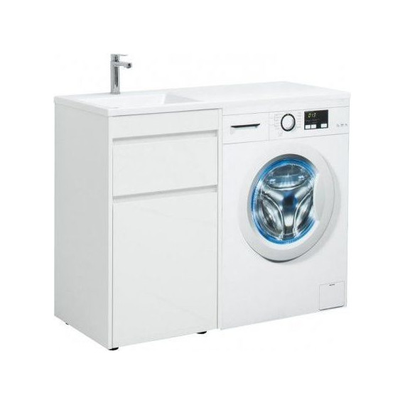 Тумба напольная с раковиной-столешницей Aquanet Токио 110 см 239289 L, белый - 2 Тумба напольная с раковиной-столешницей Aquanet Токио 110 см 239289 L, белый фото 2