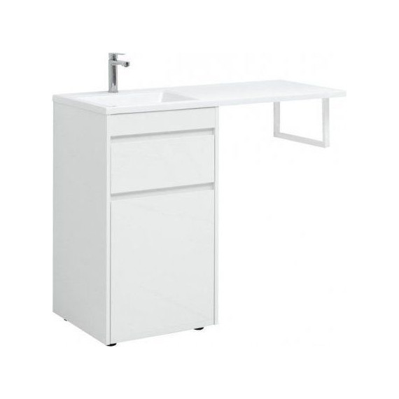 Тумба напольная с раковиной-столешницей Aquanet Токио 110 см 239289 L, белый - 4 Тумба напольная с раковиной-столешницей Aquanet Токио 110 см 239289 L, белый фото 4