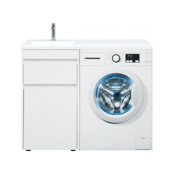 Тумба напольная с раковиной-столешницей Aquanet Токио 110 см 239289 L, белый - 8 Тумба напольная с раковиной-столешницей Aquanet Токио 110 см 239289 L, белый фото 8