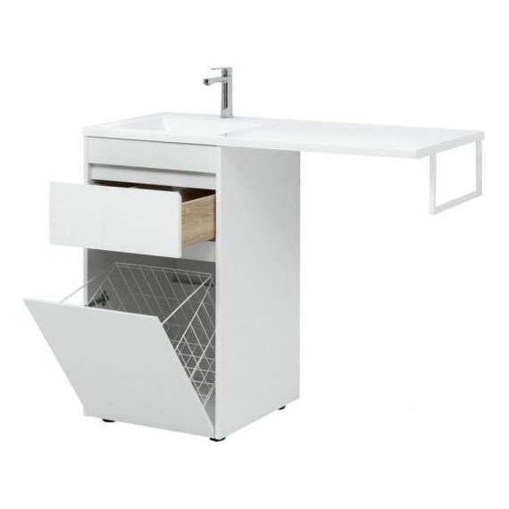 Тумба напольная с раковиной-столешницей Aquanet Токио 110 см 239289 L, белый - 11 Тумба напольная с раковиной-столешницей Aquanet Токио 110 см 239289 L, белый фото 11