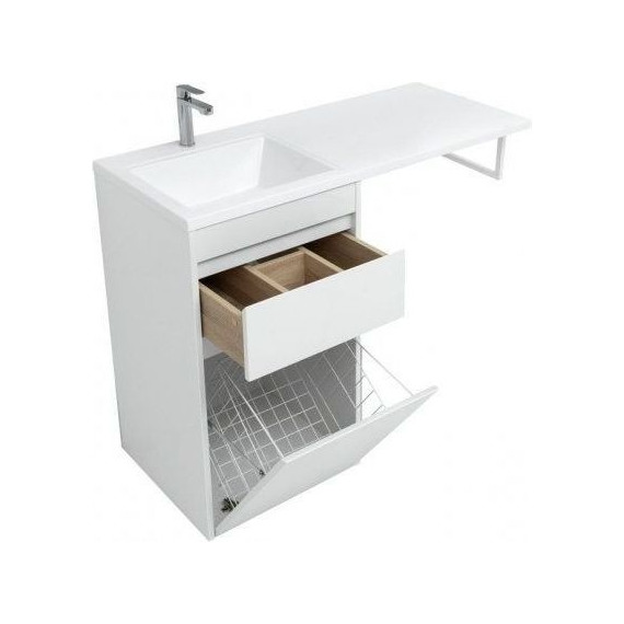 Тумба напольная с раковиной-столешницей Aquanet Токио 110 см 239289 L, белый - 12 Тумба напольная с раковиной-столешницей Aquanet Токио 110 см 239289 L, белый фото 12