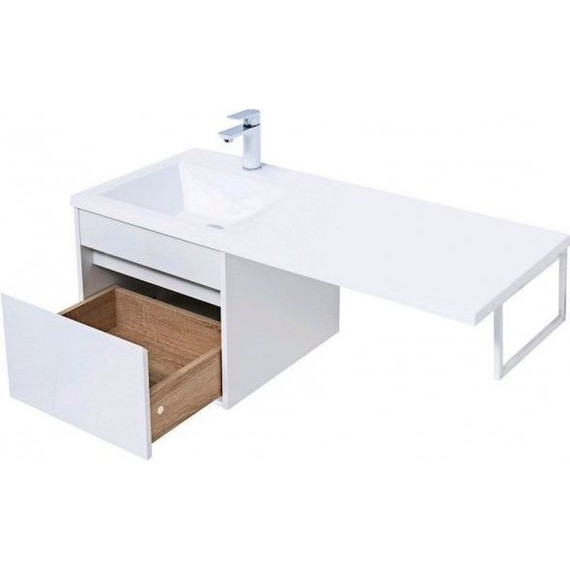 Тумба подвесная с раковиной-столешницей Aquanet Токио 110 см 236915 L, белый - 5 Тумба подвесная с раковиной-столешницей Aquanet Токио 110 см 236915 L, белый фото 5