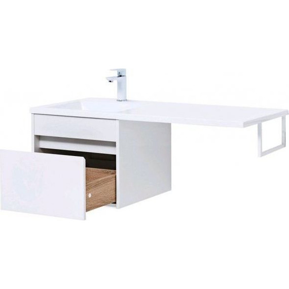 Тумба подвесная с раковиной-столешницей Aquanet Токио 110 см 236915 L, белый - 7 Тумба подвесная с раковиной-столешницей Aquanet Токио 110 см 236915 L, белый фото 7