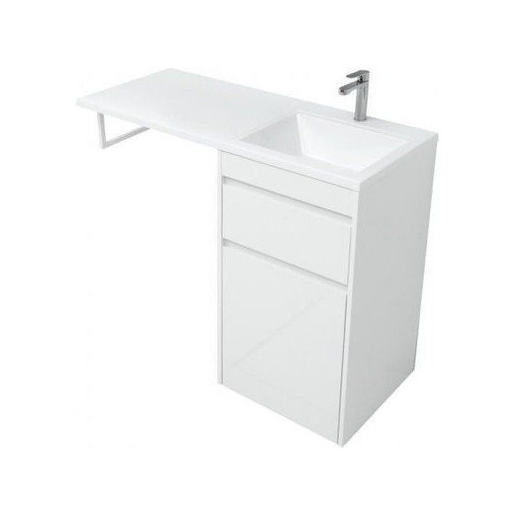 Тумба напольная с раковиной-столешницей Aquanet Токио 110 см 239289 R, белый фото 