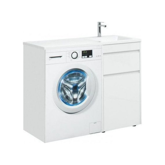 Тумба напольная с раковиной-столешницей Aquanet Токио 110 см 239289 R, белый фото 2