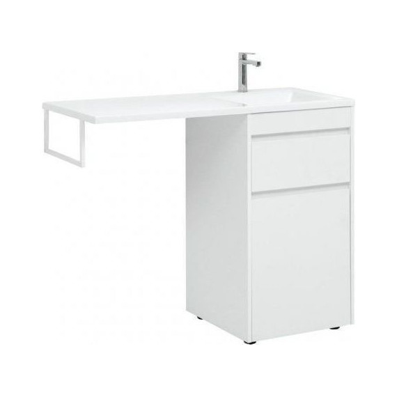 Тумба напольная с раковиной-столешницей Aquanet Токио 110 см 239289 R, белый фото 10