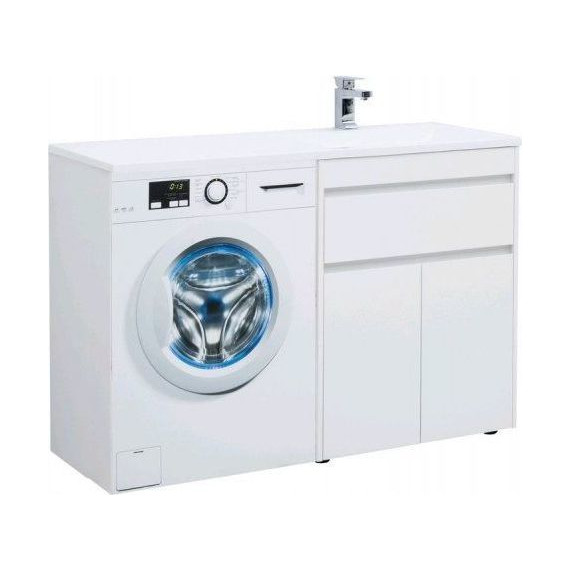 Тумба напольная с раковиной-столешницей Aquanet Токио 130 см 237746 R, белый - 2 Тумба напольная с раковиной-столешницей Aquanet Токио 130 см 237746 R, белый фото 2