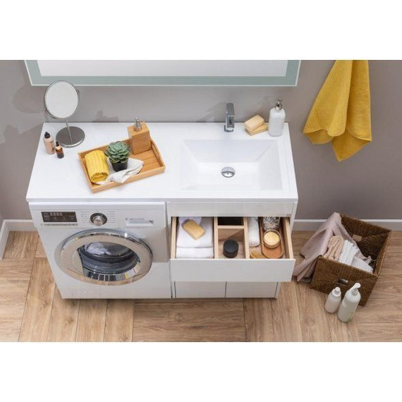 Тумба напольная с раковиной-столешницей Aquanet Токио 130 см 237746 R, белый - 16 Тумба напольная с раковиной-столешницей Aquanet Токио 130 см 237746 R, белый фото 16