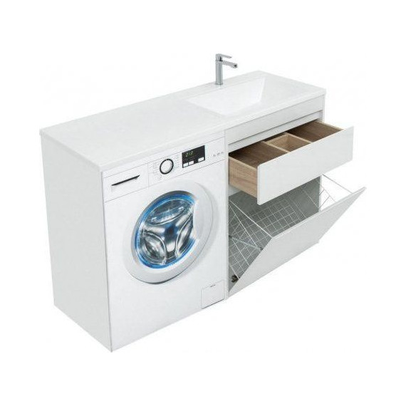 Тумба напольная с раковиной-столешницей Aquanet Токио 130 см 239291 R, белый - 10 Тумба напольная с раковиной-столешницей Aquanet Токио 130 см 239291 R, белый фото 10