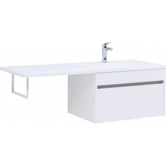 Тумба подвесная с раковиной-столешницей Aquanet Токио 130 см 236917 R, белый фото 3