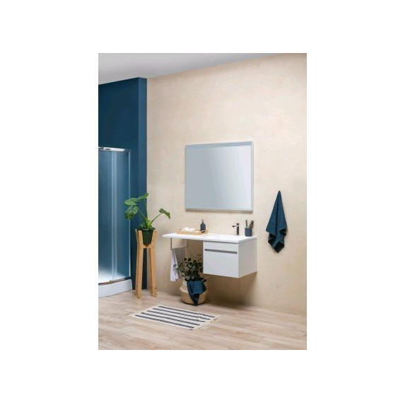 Тумба подвесная с раковиной-столешницей Aquanet Токио 130 см 236917 R, белый фото 16