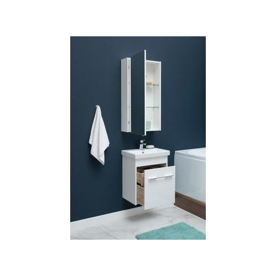 Зеркало-шкаф Aquanet Августа 50 см 210007, белый - 8 Зеркало-шкаф Aquanet Августа 50 см 210007, белый фото 8