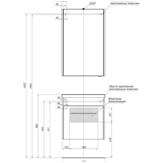 Зеркало-шкаф Aquanet Августа 58 см 210008, белый фото 6