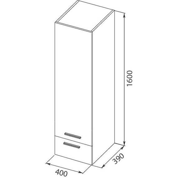 Пенал подвесной Aquanet Верона 40 см 176672, белый - 4 Пенал подвесной Aquanet Верона 40 см 176672, белый фото 4