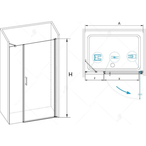 Душевая дверь RGW LE-08 140 см 06120814-11, хром/прозрачное - 3 Душевая дверь RGW LE-08 140 см 06120814-11, хром/прозрачное фото 3