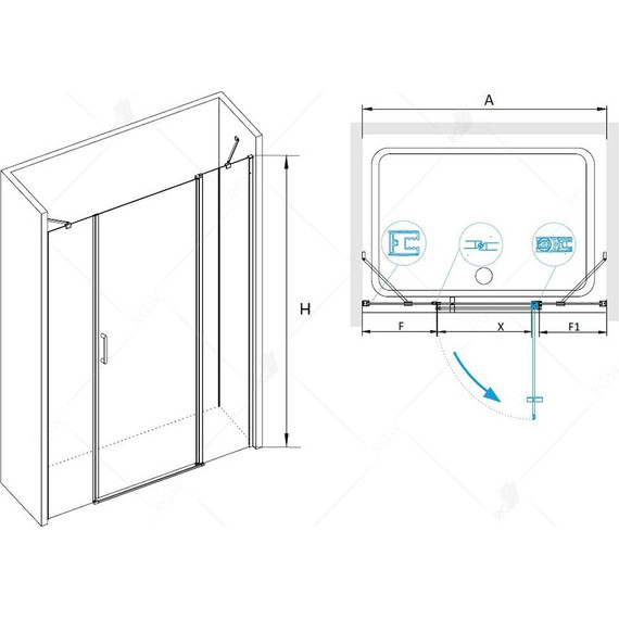 Душевая дверь RGW LE-09 140 см 06120914-11, хром/прозрачное - 3 Душевая дверь RGW LE-09 140 см 06120914-11, хром/прозрачное фото 3