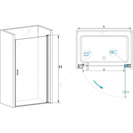 Душевая дверь RGW LE-03 90 см 06120309-11, хром/прозрачное - 3 Душевая дверь RGW LE-03 90 см 06120309-11, хром/прозрачное фото 3