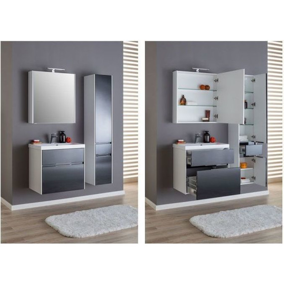 Зеркало-шкаф Aquanet Латина 70 см 179997, белый - 5 Зеркало-шкаф Aquanet Латина 70 см 179997, белый фото 5