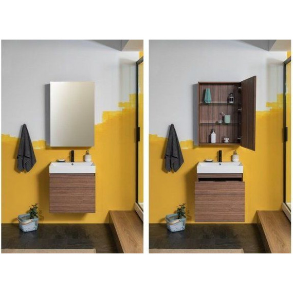 Зеркало-шкаф Aquanet Нью-Йорк 60 см 203951, орех - 7 Зеркало-шкаф Aquanet Нью-Йорк 60 см 203951, орех фото 7