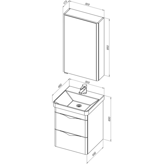 Зеркало-шкаф Aquanet Орлеан 50 см 183075, белый фото 7