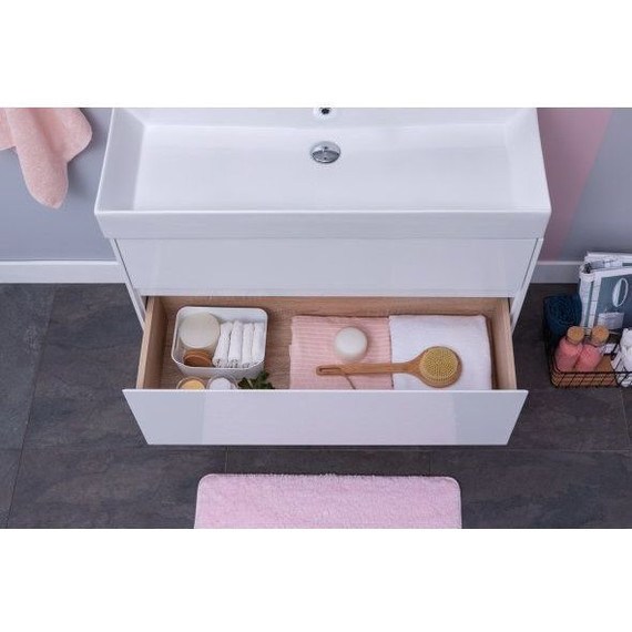 Тумба подвесная с раковиной Aquanet Бруклин 100 см 203961, белый - 10 Тумба подвесная с раковиной Aquanet Бруклин 100 см 203961, белый фото 10