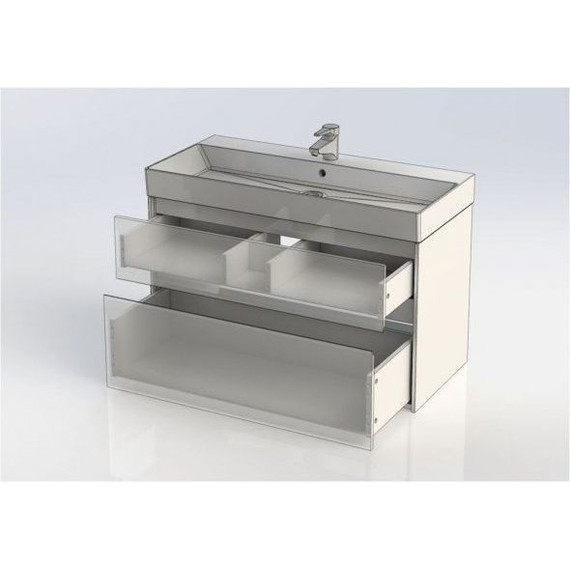 Тумба подвесная с раковиной Aquanet Бруклин 100 см 203961, белый - 13 Тумба подвесная с раковиной Aquanet Бруклин 100 см 203961, белый фото 13