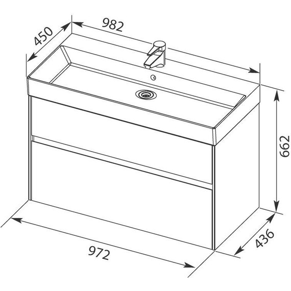 Тумба подвесная с раковиной Aquanet Бруклин 100 см 203961, белый - 14 Тумба подвесная с раковиной Aquanet Бруклин 100 см 203961, белый фото 14