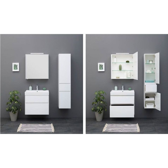 Тумба подвесная с раковиной Aquanet Бруклин 70 см 203959, белый - 11 Тумба подвесная с раковиной Aquanet Бруклин 70 см 203959, белый фото 11