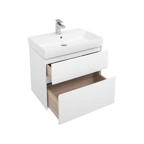 Тумба подвесная с раковиной Aquanet Бруклин 70 см 203959, белый - 4 Тумба подвесная с раковиной Aquanet Бруклин 70 см 203959, белый фото 4