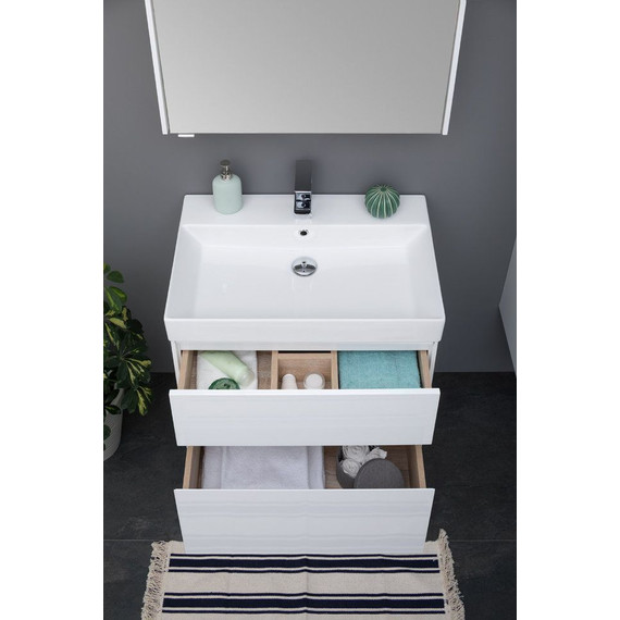 Тумба подвесная с раковиной Aquanet Бруклин 70 см 203959, белый - 7 Тумба подвесная с раковиной Aquanet Бруклин 70 см 203959, белый фото 7