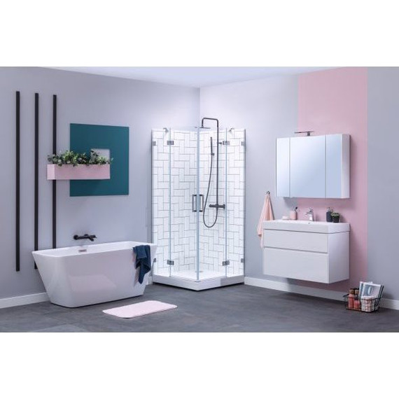 Тумба подвесная с раковиной Aquanet Бруклин 85 см 203960, белый фото 7