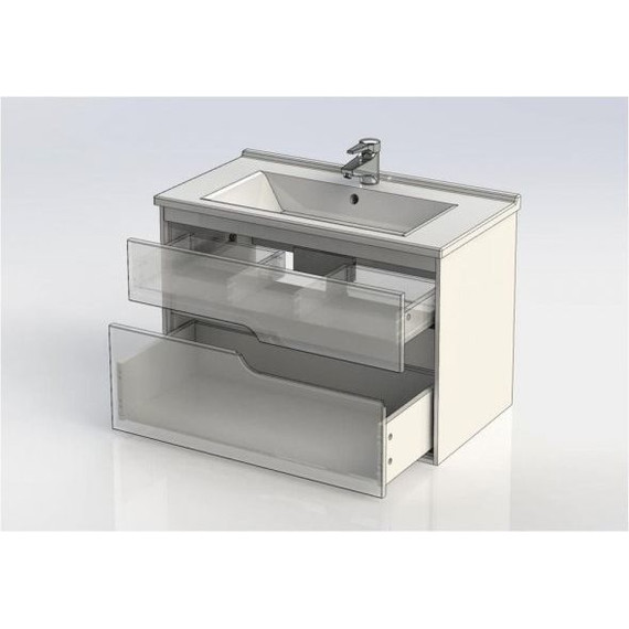 Тумба подвесная с раковиной Aquanet Модена 85 см 196965, белый - 15 Тумба подвесная с раковиной Aquanet Модена 85 см 196965, белый фото 15