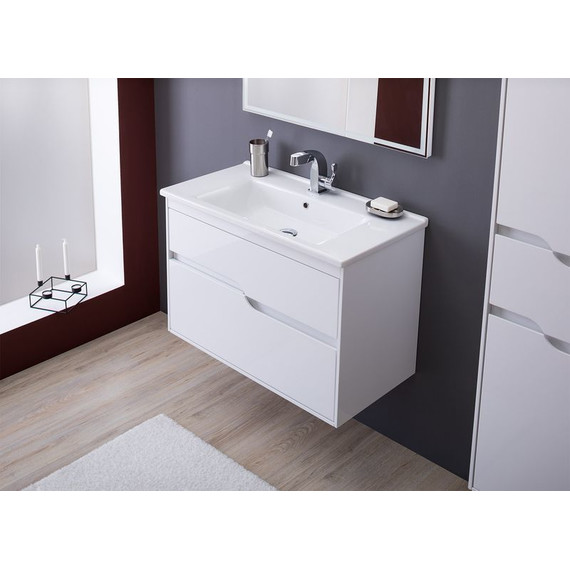 Тумба подвесная с раковиной Aquanet Модена 85 см 196965, белый - 7 Тумба подвесная с раковиной Aquanet Модена 85 см 196965, белый фото 7