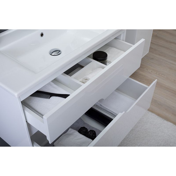 Тумба подвесная с раковиной Aquanet Модена 85 см 196965, белый - 9 Тумба подвесная с раковиной Aquanet Модена 85 см 196965, белый фото 9