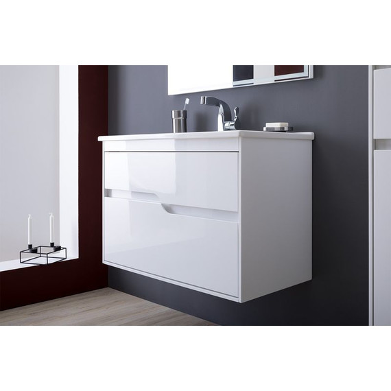 Тумба подвесная с раковиной Aquanet Модена 85 см 196965, белый - 10 Тумба подвесная с раковиной Aquanet Модена 85 см 196965, белый фото 10