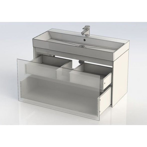 Тумба подвесная с раковиной Aquanet Нью-Йорк 100 см 203949, орех - 12 Тумба подвесная с раковиной Aquanet Нью-Йорк 100 см 203949, орех фото 12