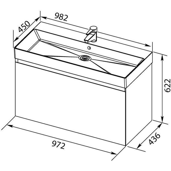 Тумба подвесная с раковиной Aquanet Нью-Йорк 100 см 203949, орех - 10 Тумба подвесная с раковиной Aquanet Нью-Йорк 100 см 203949, орех фото 10