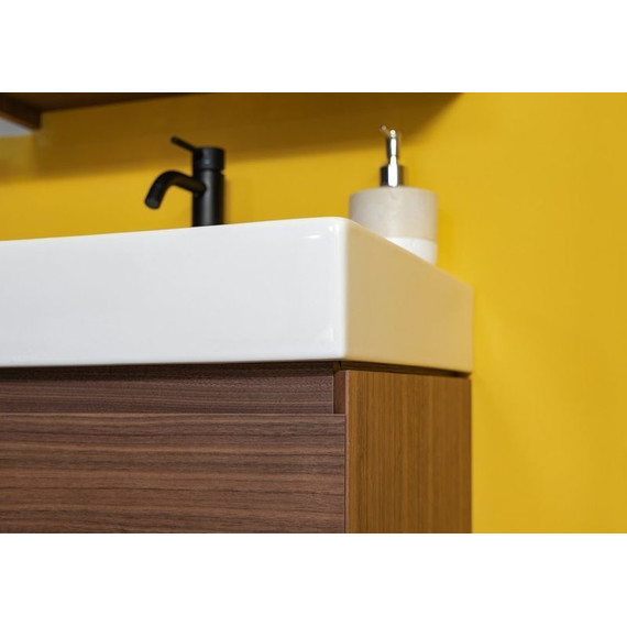 Тумба подвесная с раковиной Aquanet Нью-Йорк 70 см 203946, орех - 9 Тумба подвесная с раковиной Aquanet Нью-Йорк 70 см 203946, орех фото 9