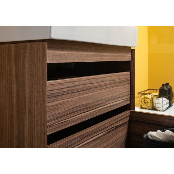 Тумба подвесная с раковиной Aquanet Нью-Йорк 70 см 203946, орех - 10 Тумба подвесная с раковиной Aquanet Нью-Йорк 70 см 203946, орех фото 10