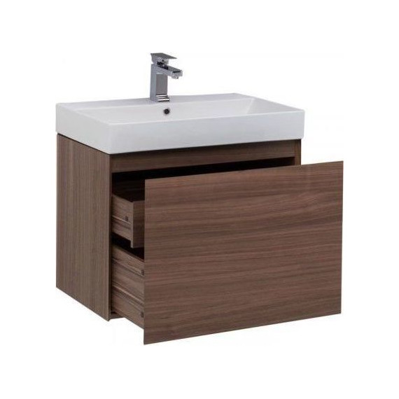 Тумба подвесная с раковиной Aquanet Нью-Йорк 70 см 203946, орех - 4 Тумба подвесная с раковиной Aquanet Нью-Йорк 70 см 203946, орех фото 4